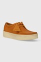 Clarks Originals półbuty skórzane Wallabee Cup casual brązowy 26176548