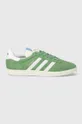 Semišové sneakers boty adidas Originals Gazelle zelená