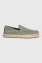 Toms espadrillas in pelle scamosciata Alonso Loafer Rope verde