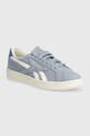 Замшевые кроссовки Reebok Classic Club C имитация натуральной кожи голубой 100074643
