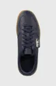 navy Puma leather sneakers