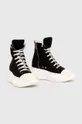 Πάνινα παπούτσια Rick Owens Woven Shoes Abstract Sneak μαύρο