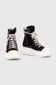 Tenisice Rick Owens Woven Shoes Abstract Sneak crna