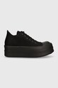 Tenisky Rick Owens Woven Shoes Double Bumper Low Sneaks DU01D1832.NDK.999 černá SS24