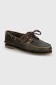 Kožené polobotky Timberland Classic Boat casual zelená TB0A4187ET41
