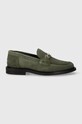 Замшеві мокасини Filling Pieces Loafer Suede 44222791926 зелений SS24