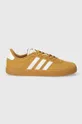 Σουέτ αθλητικά παπούτσια adidas VL COURT 3.0 κίτρινο