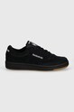 Замшеві кросівки Reebok Classic Club C 85 100074449 чорний SS24