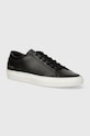 Kožne tenisice AAPE Achilles Low White Sole niska crna 1658.7547