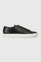 Kožne tenisice AAPE Achilles Low White Sole 1658.7547 crna SS24