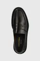 black Common Projects leather loafers Loafer with Tread Sole