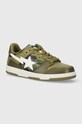 A Bathing Ape sneakers in pelle Bape Sk8 Sta #4 M1 bassa verde 1J30191026