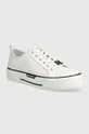 λευκό Δερμάτινα ελαφριά παπούτσια Karl Lagerfeld KAMPUS MAX Ανδρικά