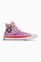 Converse sportcipő Converse x Wonka Chuck Taylor All Star Swirl lapos lila A08154C