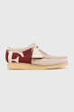 Clarks Originals mocassini in camoscio Wallabee Red Combi flat beige 26178308