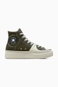 Kecky Converse Chuck Taylor All Star Construct HI platforma zelená A06618C