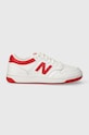 Sneakers boty New Balance BB480LTR imitace kůže červená BB480LTR