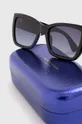 czarny Kurt Geiger London okulary przeciwsłoneczne