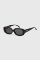 Vans okulary przeciwsłoneczne jednolita czarny VN000HEGBLK1