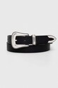 HUGO pasek skórzany czarny 50512642