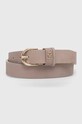 Tommy Hilfiger pasek zamszowy Planet friendly beżowy AW0AW15760