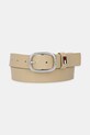 Tommy Jeans curea de piele bej AW0AW15836
