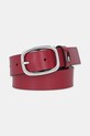 Tommy Jeans pasek skórzany bordowy AW0AW15836