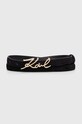 Karl Lagerfeld pasek zamszowy Planet friendly czarny 240W3101