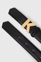 Karl Lagerfeld pasek skórzany 240W3104 czarny SS24