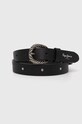 Pepe Jeans curea de piele Planet friendly negru PL020847