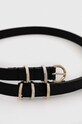 Шкіряний ремінь Pinko 103444.A1UG чорний SS24
