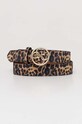 Ремінь Guess імітація лицьової шкіри коричневий W4GZ22.WG750
