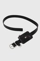 Tommy Jeans curea de piele AW0AW15964 negru SS24