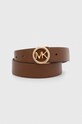 Ζώνη MICHAEL Michael Kors απομίμηση λείου δέρματος καφέ 559044