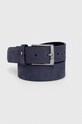 Tommy Hilfiger pasek skórzany Planet friendly granatowy AM0AM12050