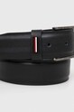 Tommy Hilfiger pasek skórzany AM0AM12069 czarny SS24