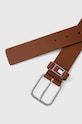 Kožený pásek Tommy Jeans AM0AM12045 hnědá AW24