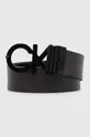 чёрный Двухсторонний кожаный ремень Calvin Klein Мужской