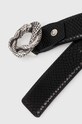 Δερμάτινη ζώνη Just Cavalli 76QA6F40.ZPA41 μαύρο SS24