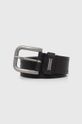 Kožený opasok Pepe Jeans SANDRO BELT Planet friendly čierna PM021017