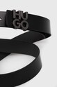 HUGO pasek skórzany 50512779 czarny AW24