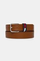 Tommy Jeans curea de piele maro AM0AM12337