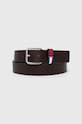 Tommy Jeans pasek skórzany brązowy AM0AM12337