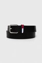 Tommy Jeans pasek skórzany czarny AM0AM12337