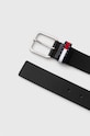 Kožený pásek Tommy Jeans AM0AM12337 černá SS24