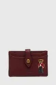 burgundia Polo Ralph Lauren bőr kártya tok Női
