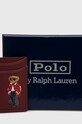 Αξεσουάρ Δερμάτινη θήκη για κάρτες Polo Ralph Lauren 427919882 μπορντό