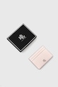 Kiegészítők Lauren Ralph Lauren bőr kártya tok 432876732 rózsaszín
