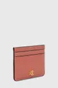 Шкіряний чохол на банківські карти Lauren Ralph Lauren рожевий