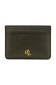 Lauren Ralph Lauren etui na karty skórzane skóra licowa zielony 432876732